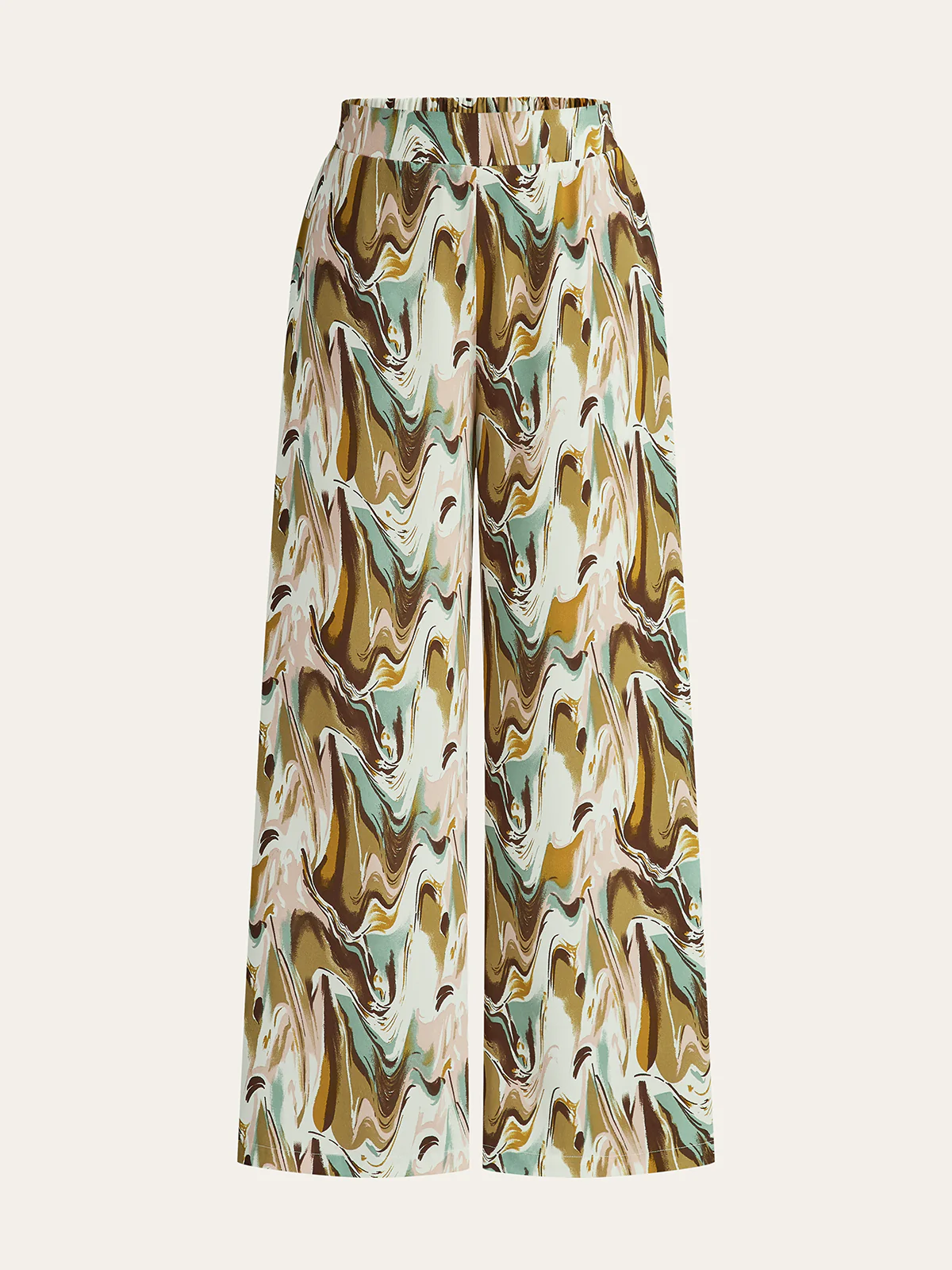 Abstract Print Wide-Leg Pants - Wholesalesil