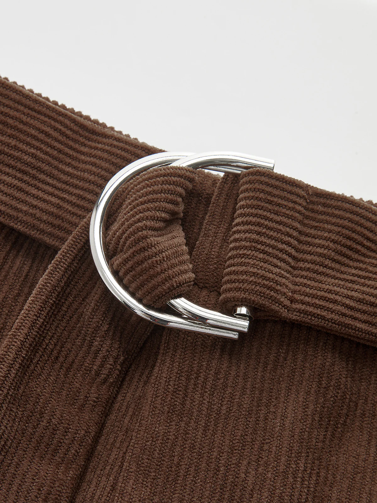 Corduroy Belted Wide-Leg Pants - Wholesalesil