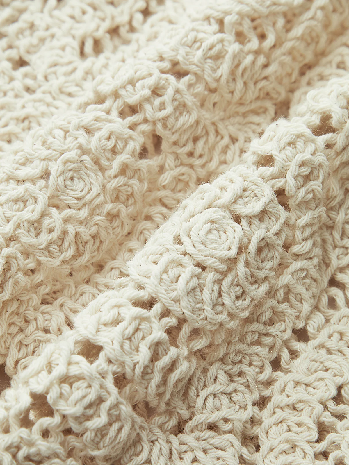 Crochet Button-Up Vest - Wholesalesil