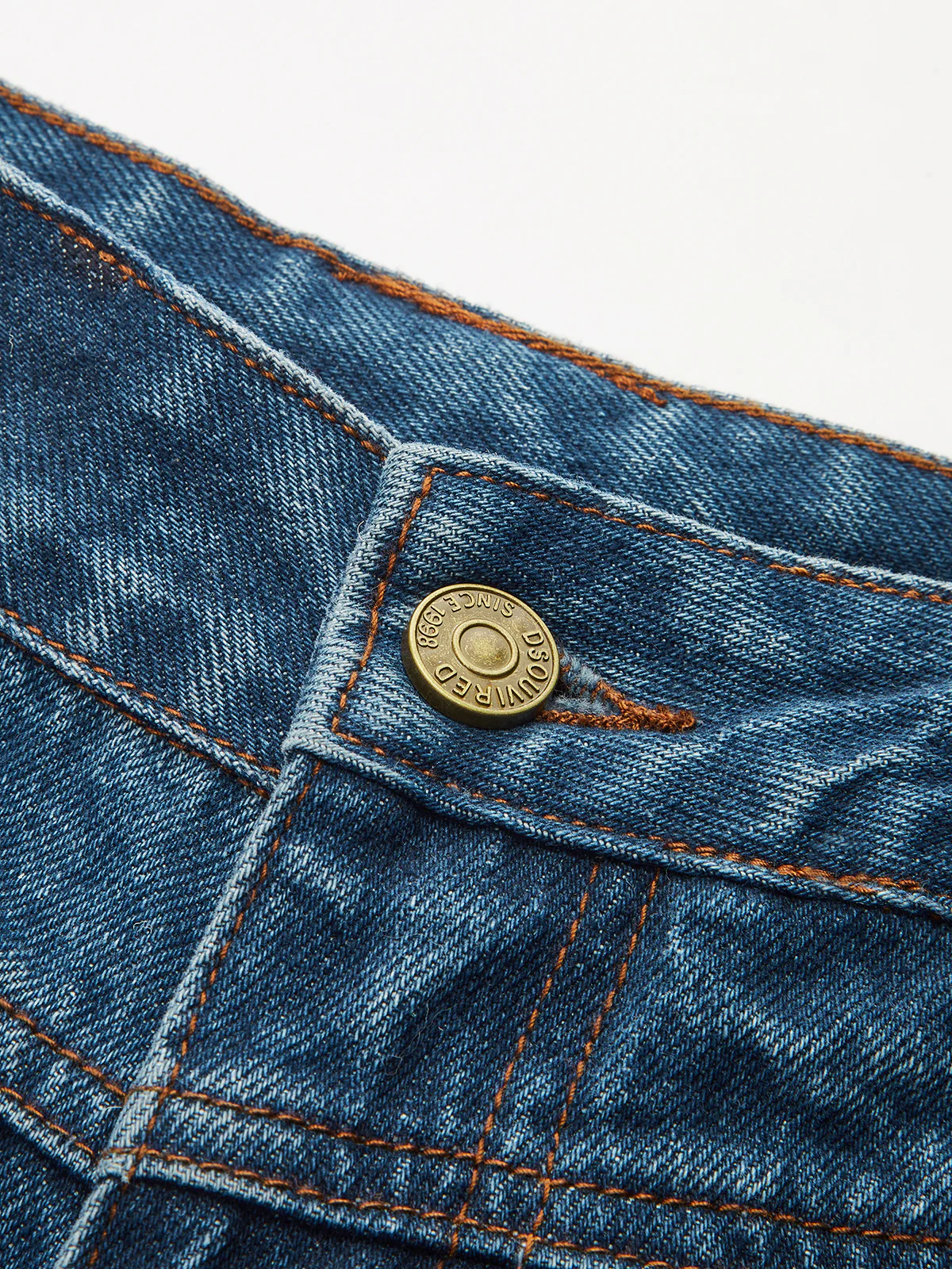 Denim Mid-Waist Wide-Leg Jeans - Wholesalesil