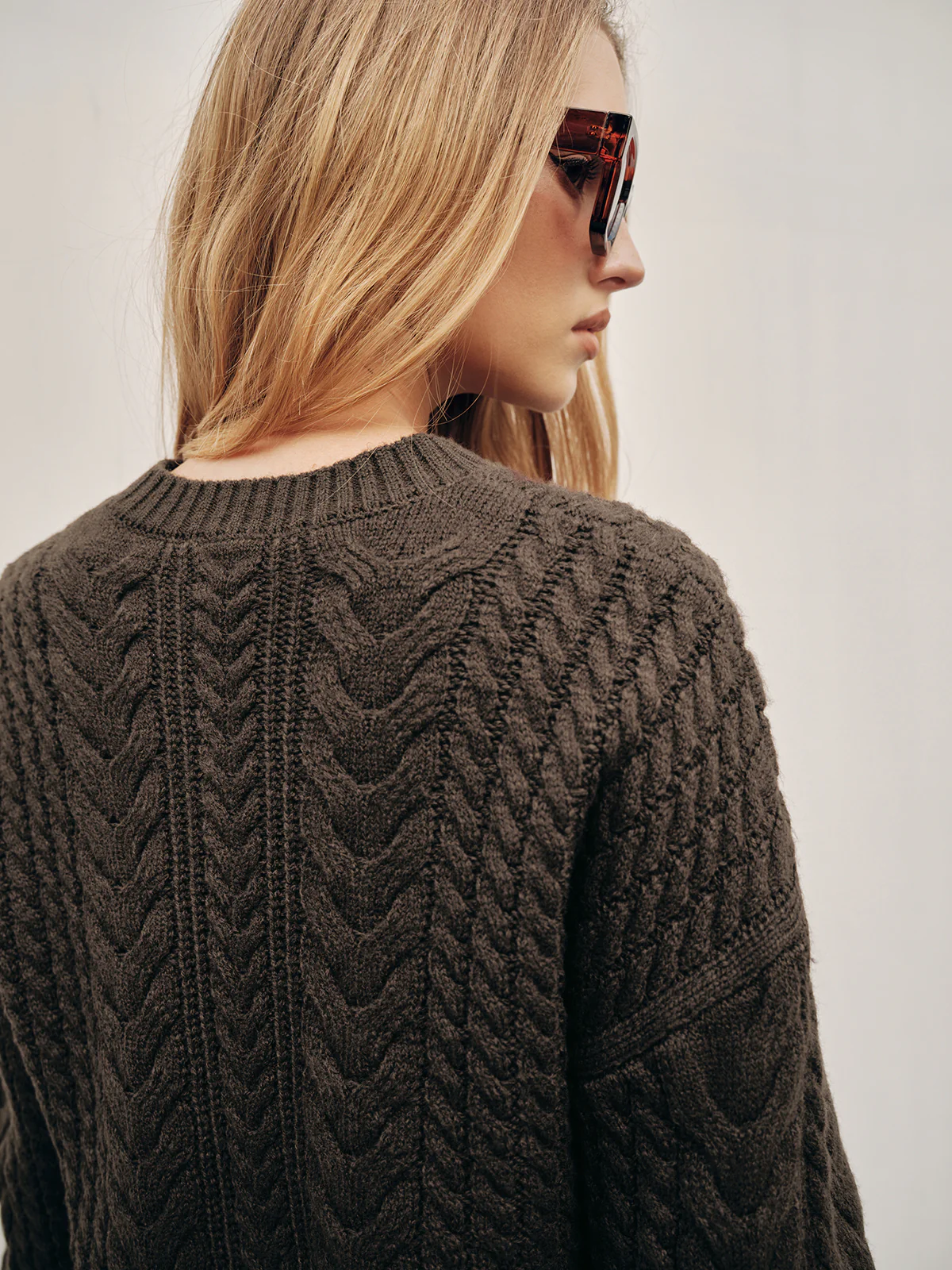 Cable Knit Loose Sweater - Wholesalesil