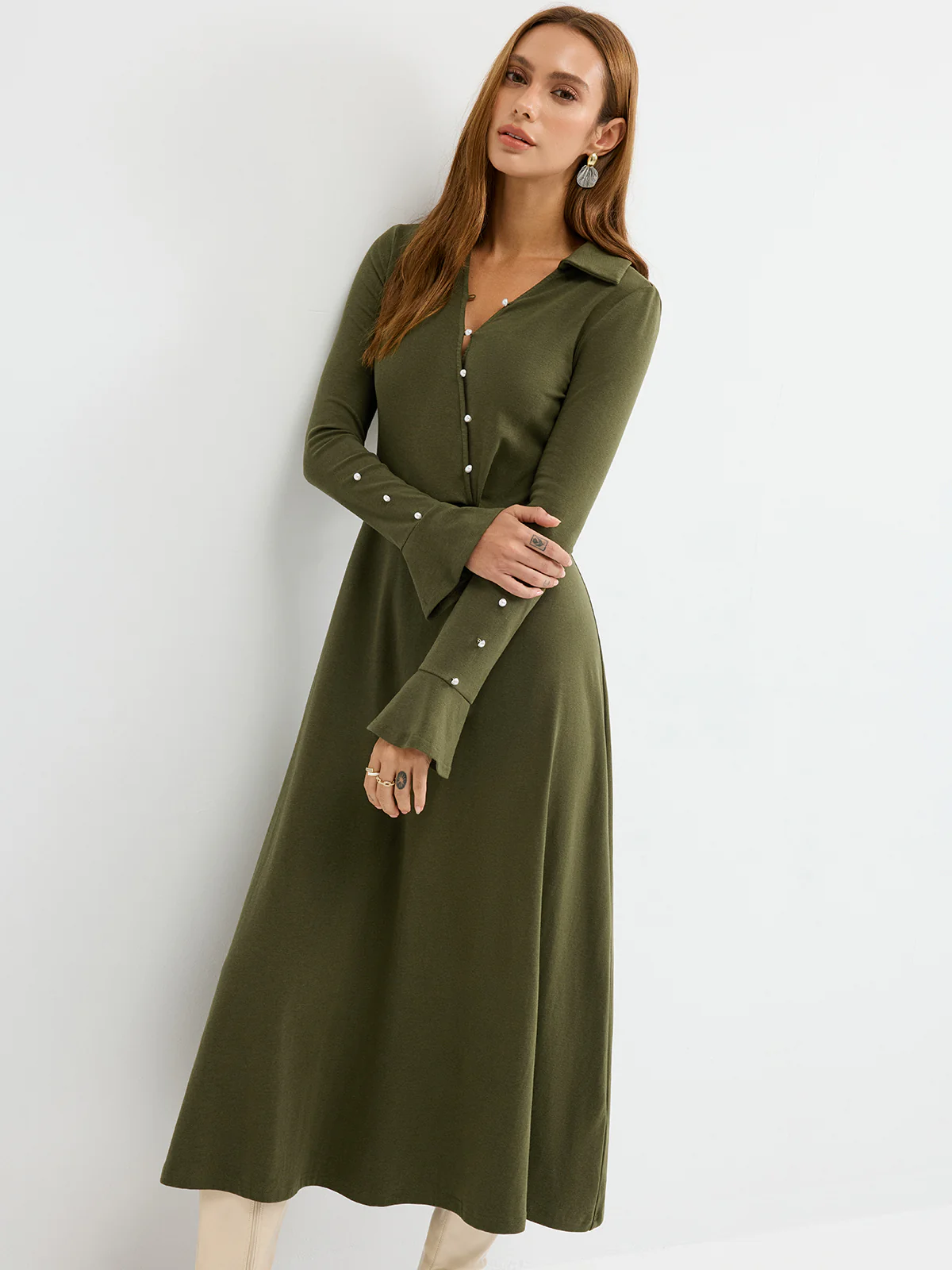 Asymmetrical Twist Knit Maxi Dress - Wholesalesil
