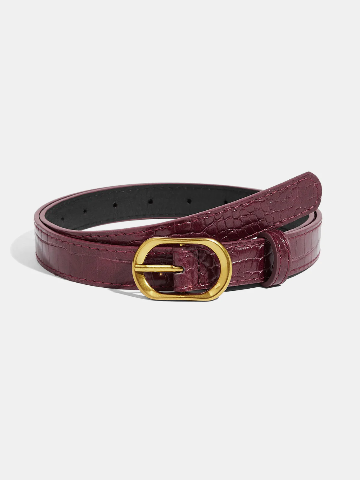 Crocodile Embossed PU Leather Belt - Wholesalesil