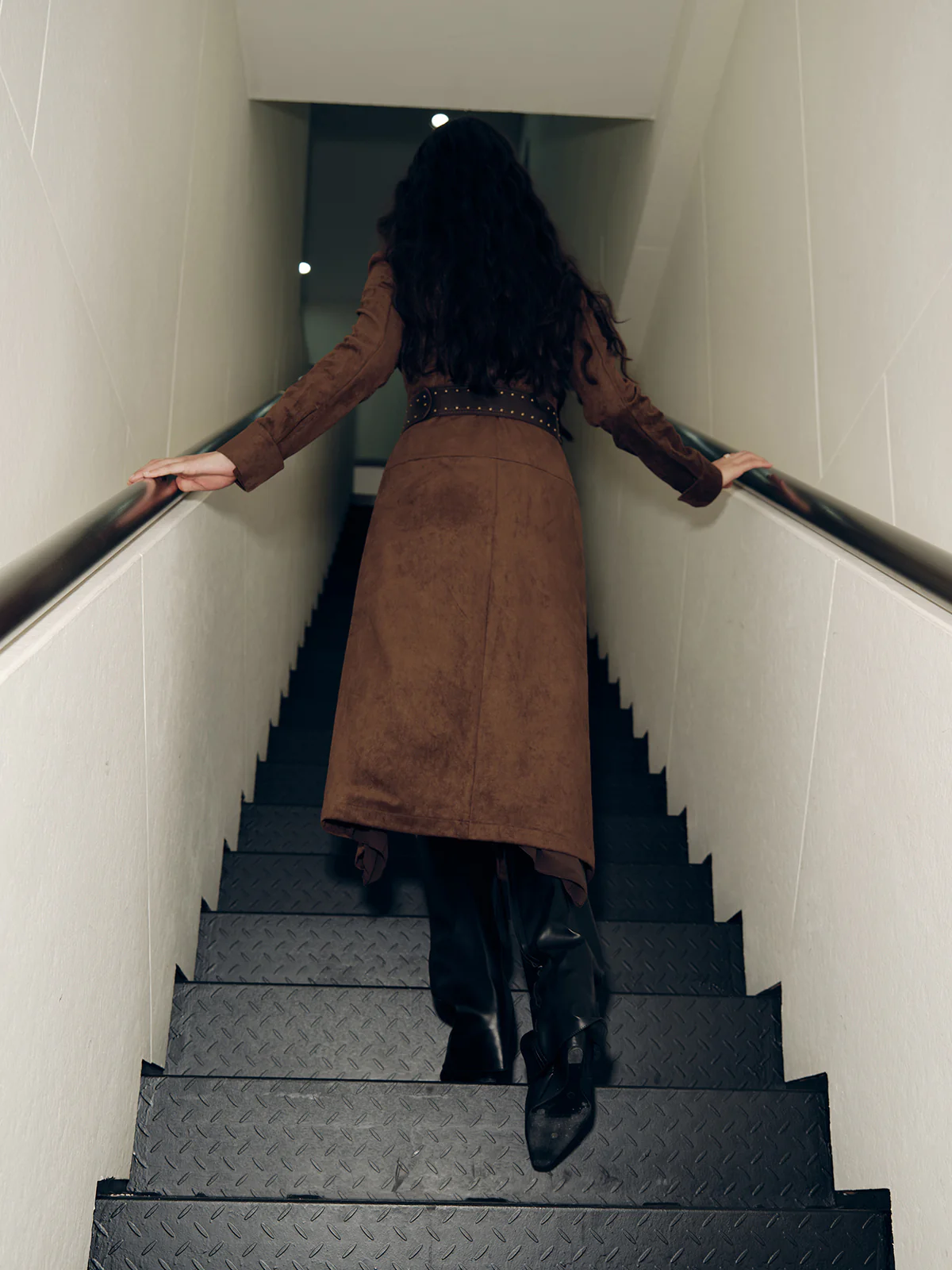 Suede Shirt Dress without Belt - Wholesalesil