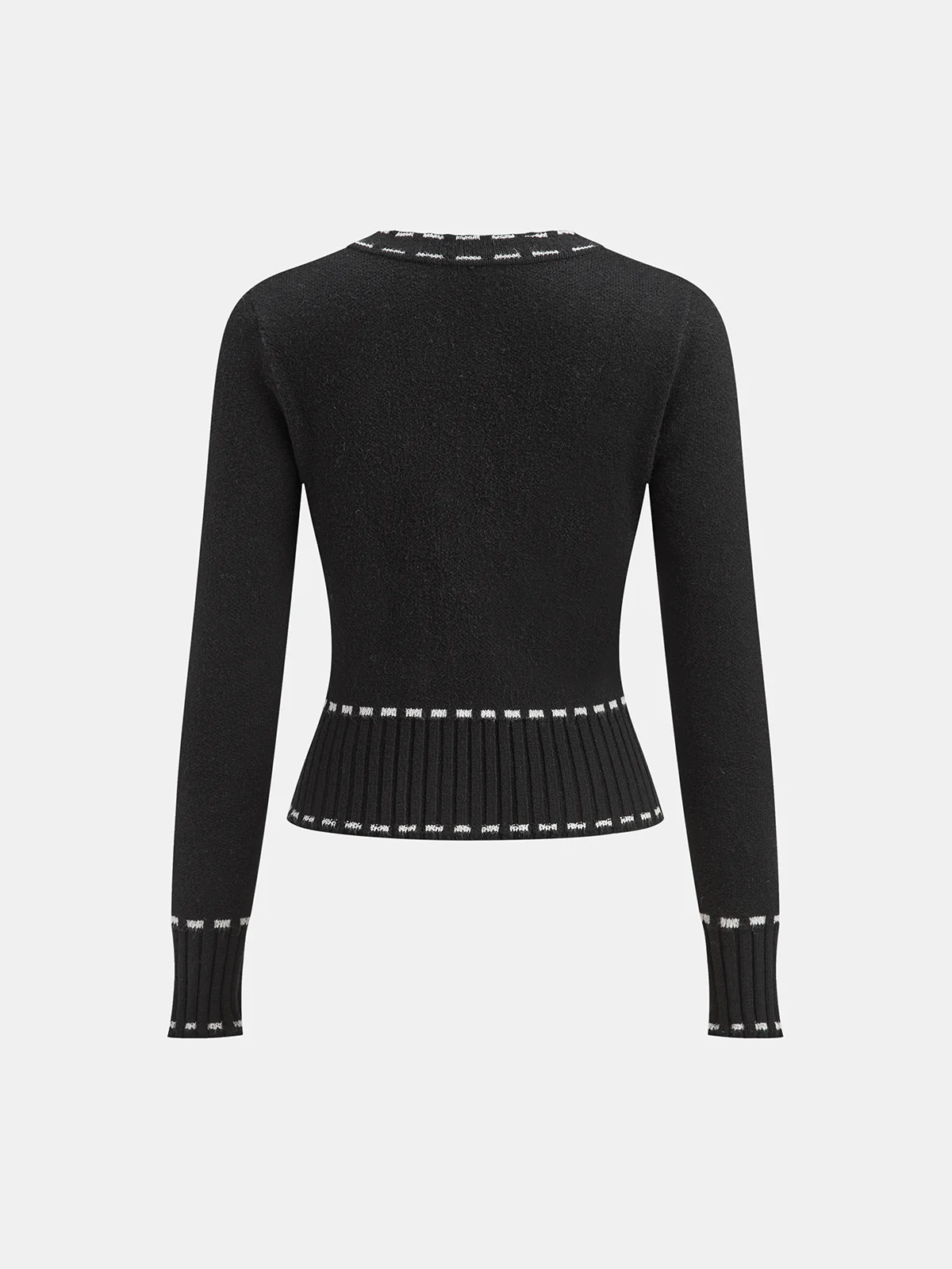 Contrast Trim Cardigan - Wholesalesil