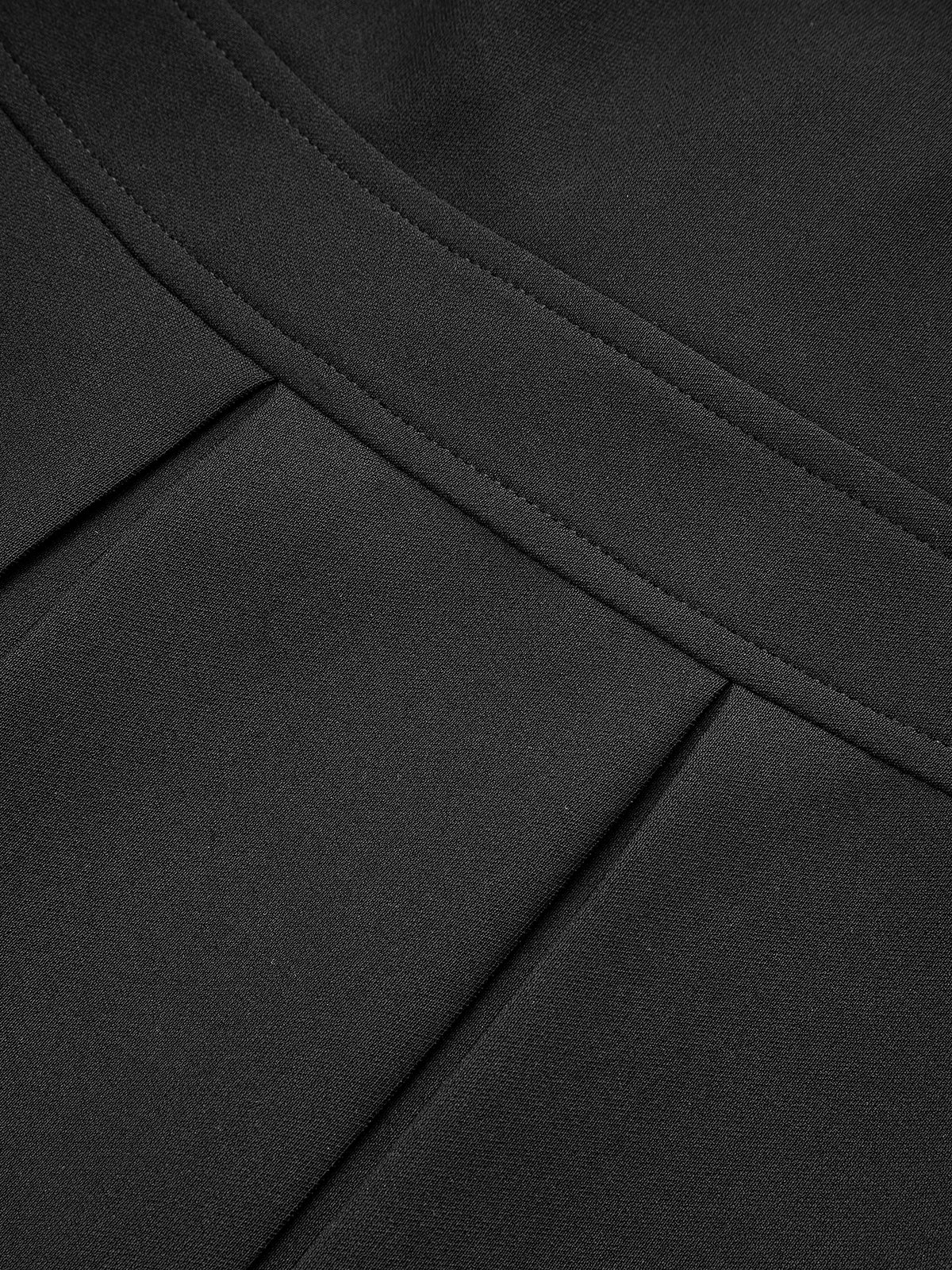 Sleeveless Keyhole-Neck Belted Pleated Mini Dress - Wholesalesil