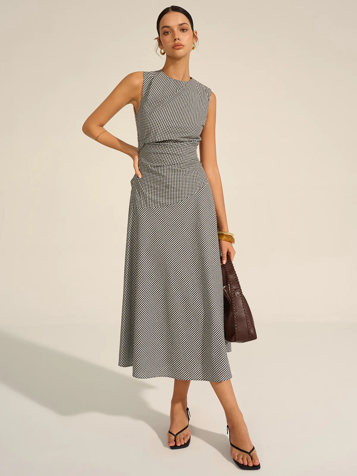 Gingham Midi Dress - Wholesalesil