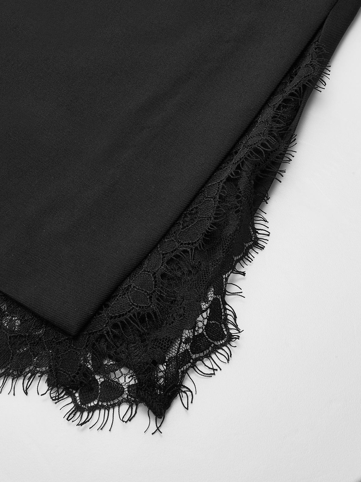 Lace Trim Wide-Leg Pants - Wholesalesil