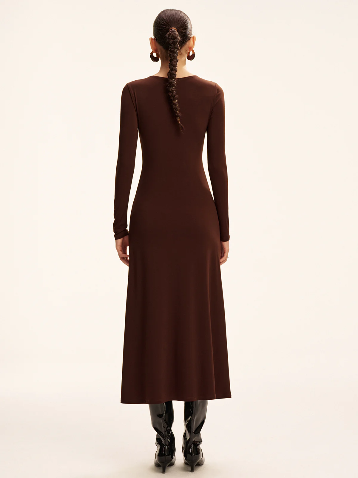 Twist Long Sleeve Maxi Dress - Wholesalesil