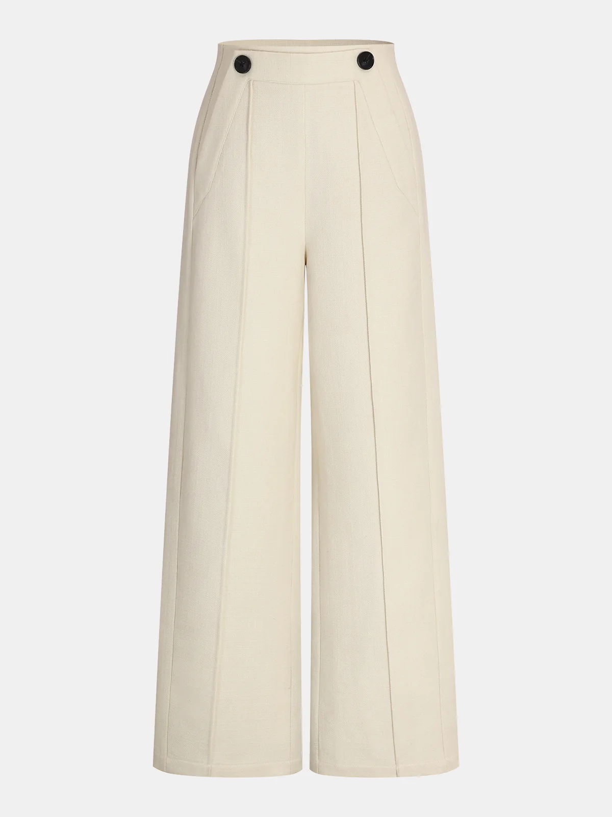Mid-Waist Straight-Leg Pants - Wholesalesil