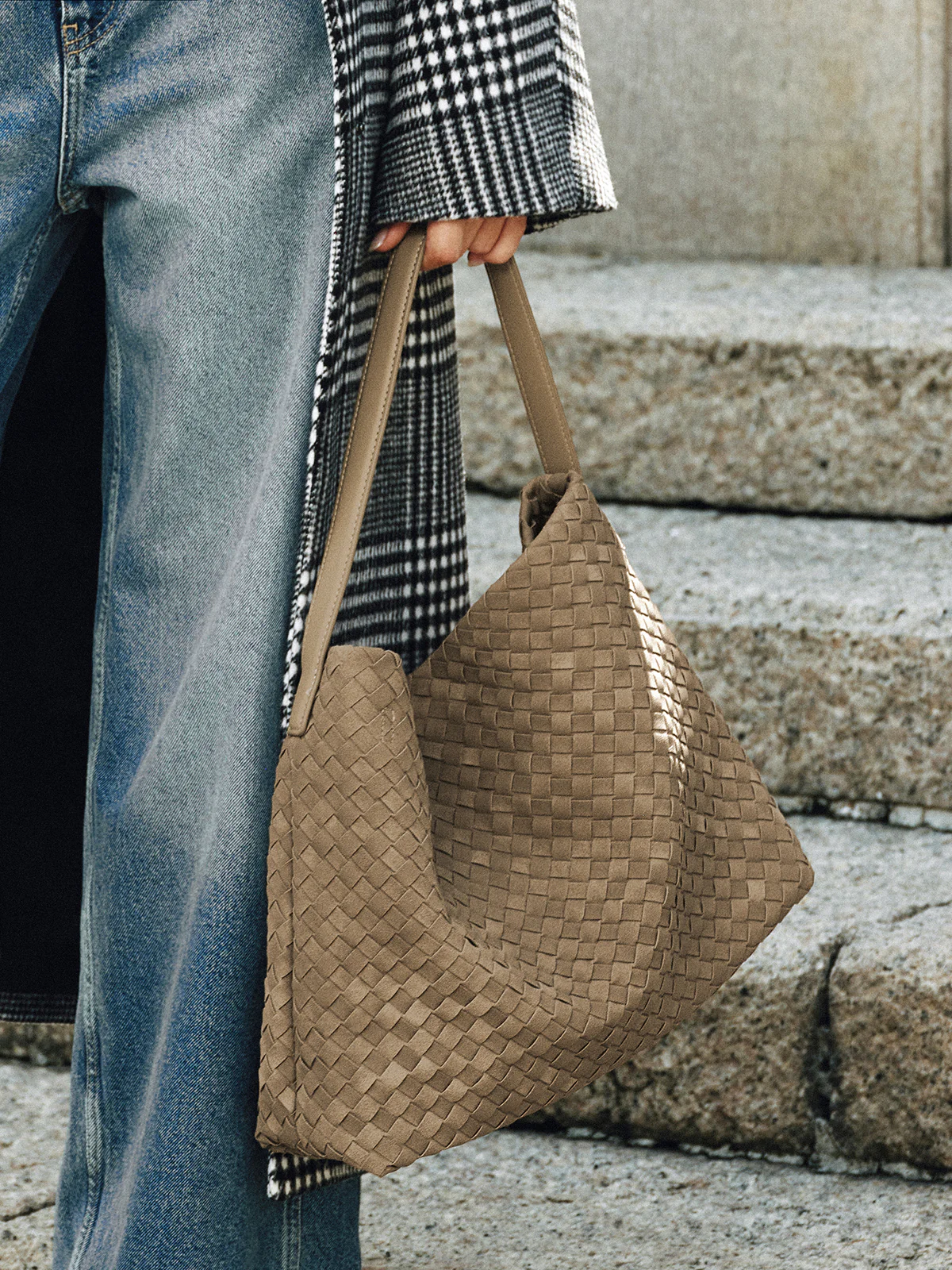 Woven Textured Tote Bag - Wholesalesil