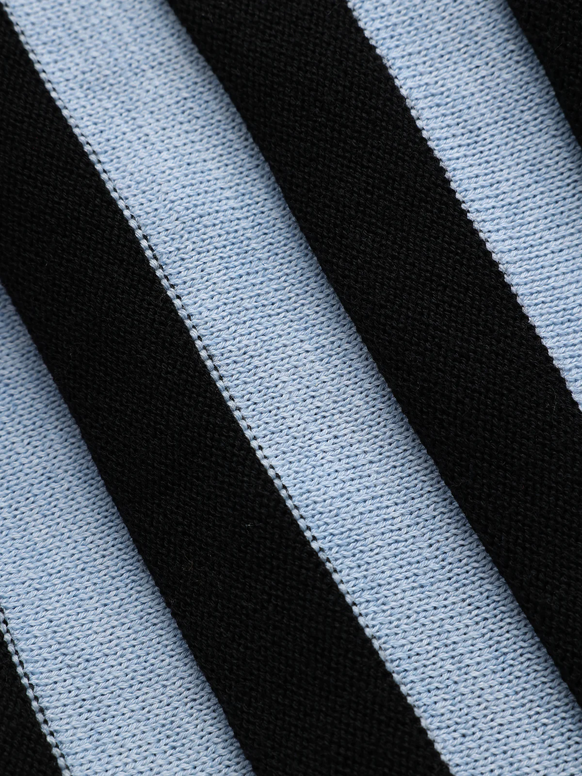 Wool Blend Halter Stripe Knit Top - Wholesalesil