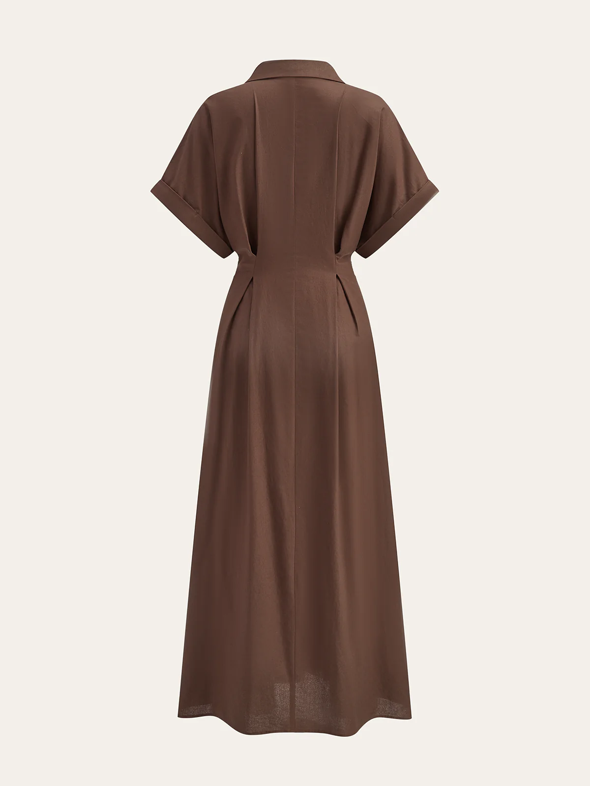 Pleated Button-Front Shirt Dress - Wholesalesil