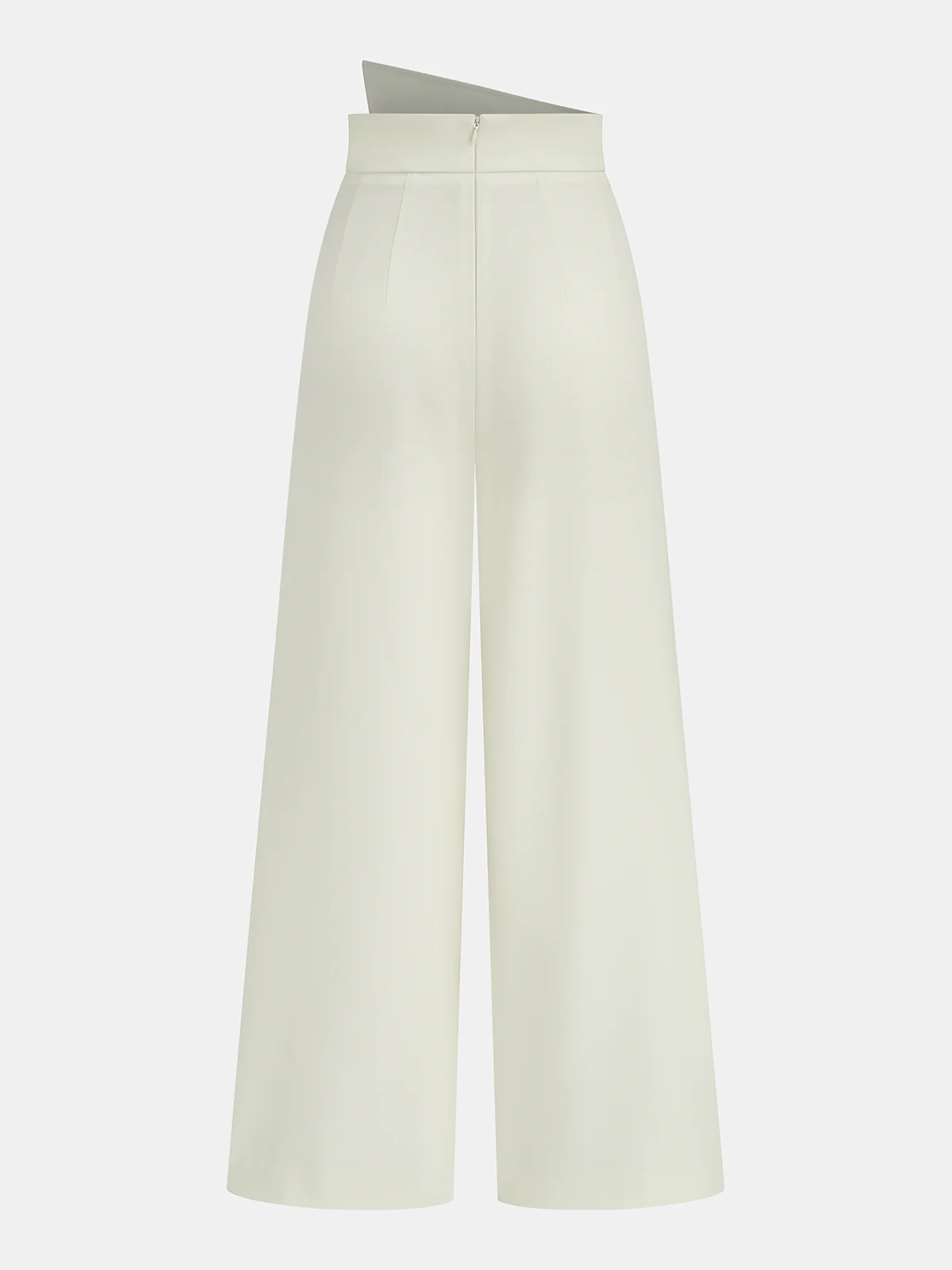 Asymmetric Button Mid-Waist Wide-Leg Pants - Wholesalesil