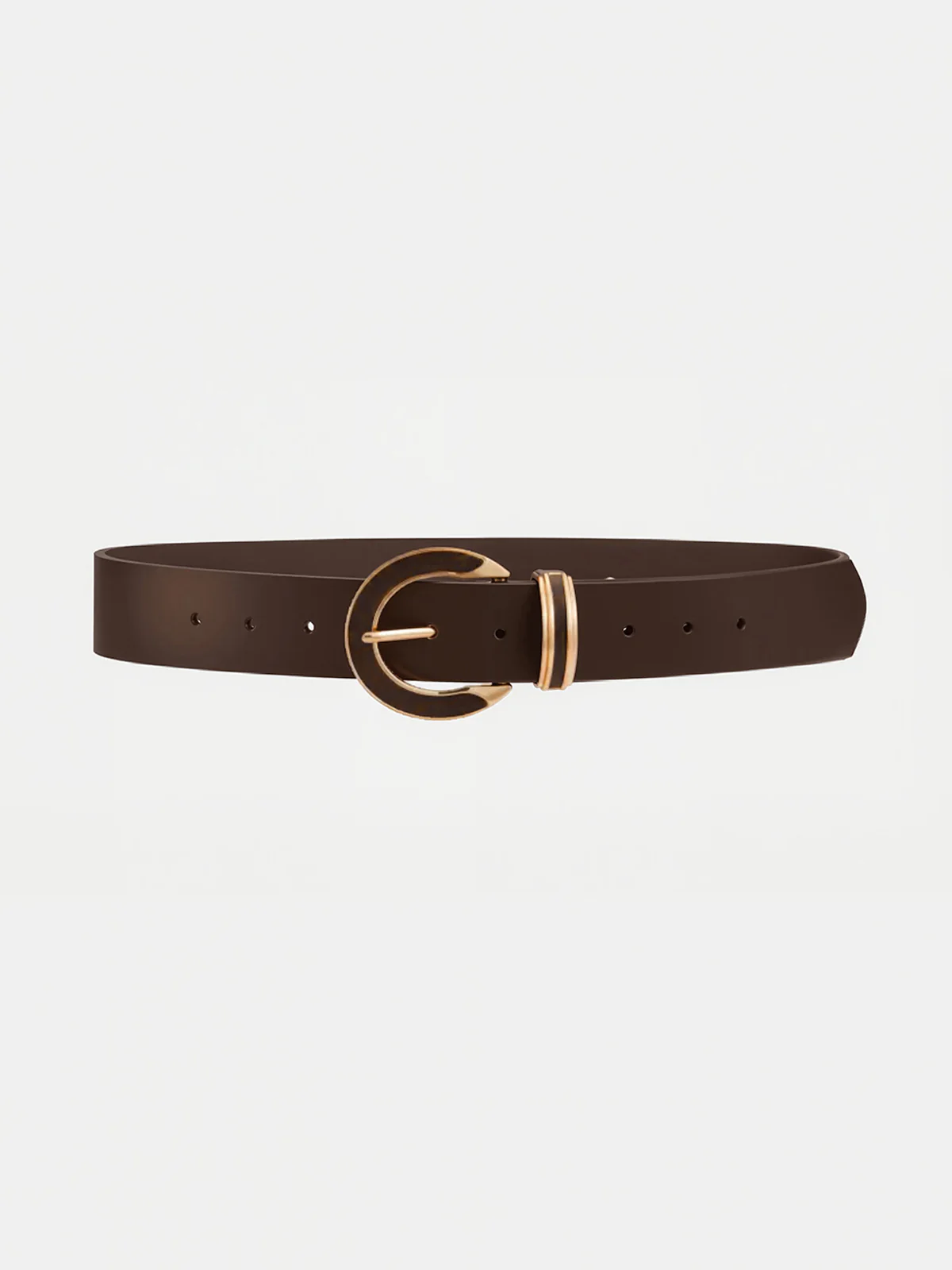 Statement Buckle PU Leather Belt - Wholesalesil