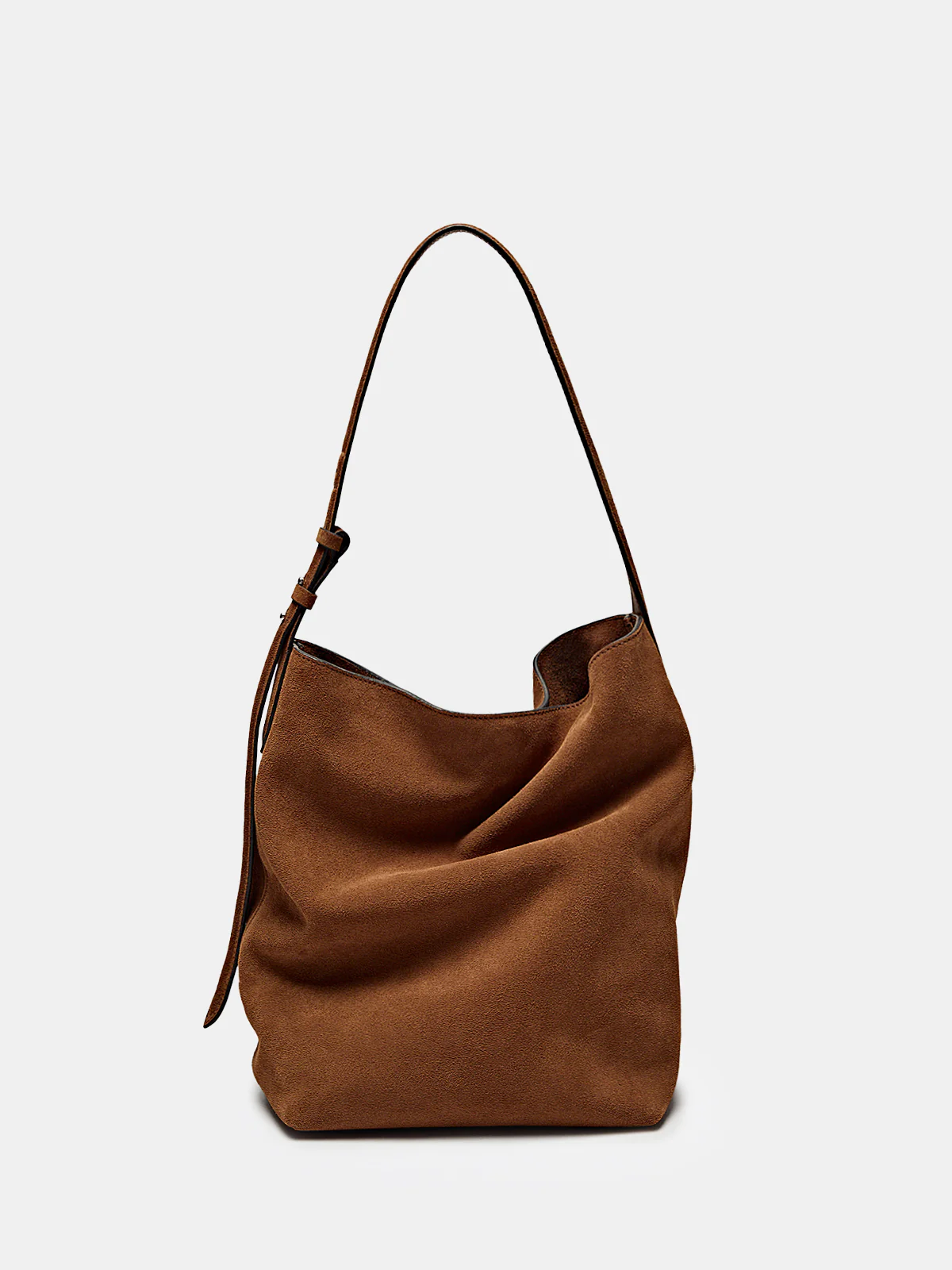 Faux Suede Slouchy Hobo Bag - Wholesalesil