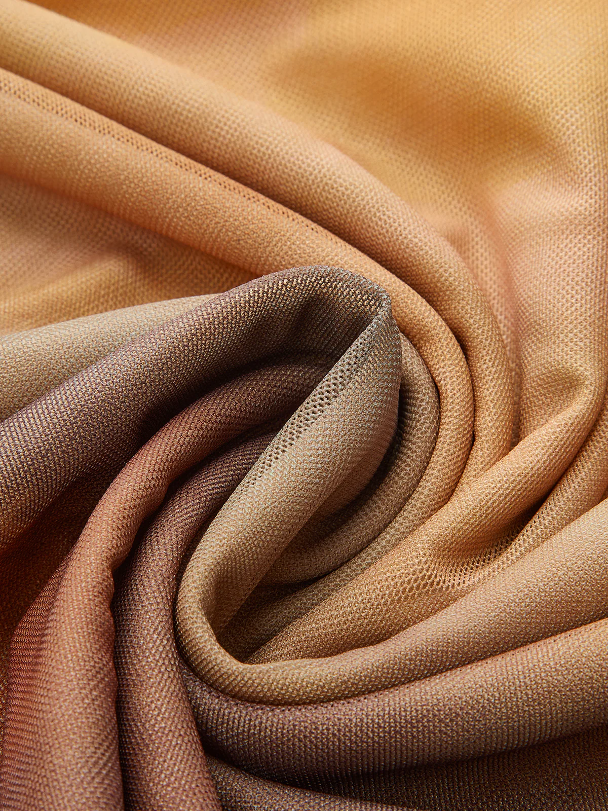 Tie-Dye Sunset-Print Mesh Midi Dress - Wholesalesil