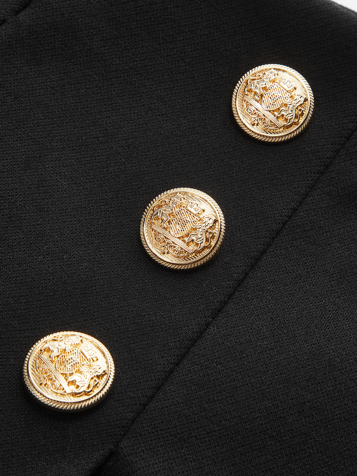 Mid-Waist Metal Button Casual Pants - Wholesalesil