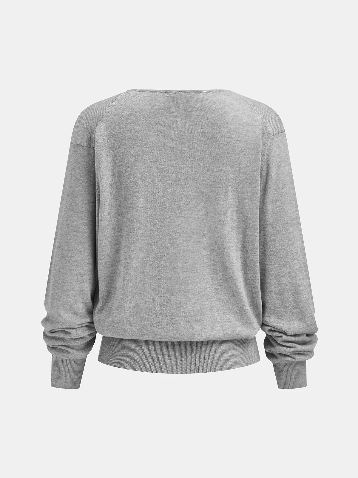 Twist-Front Wool-Blend Knit Sweater - Wholesalesil