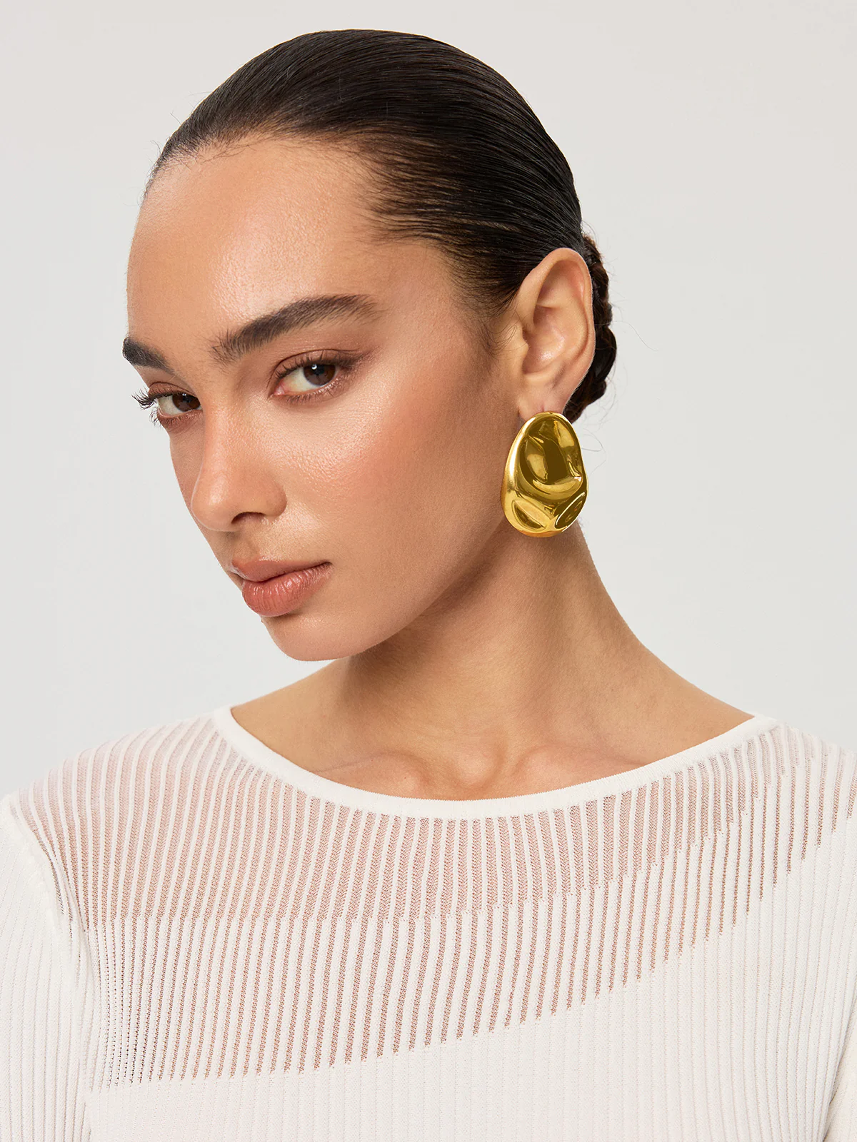 Oversized Irregular Shaped Drop Earrings - Wholesalesil