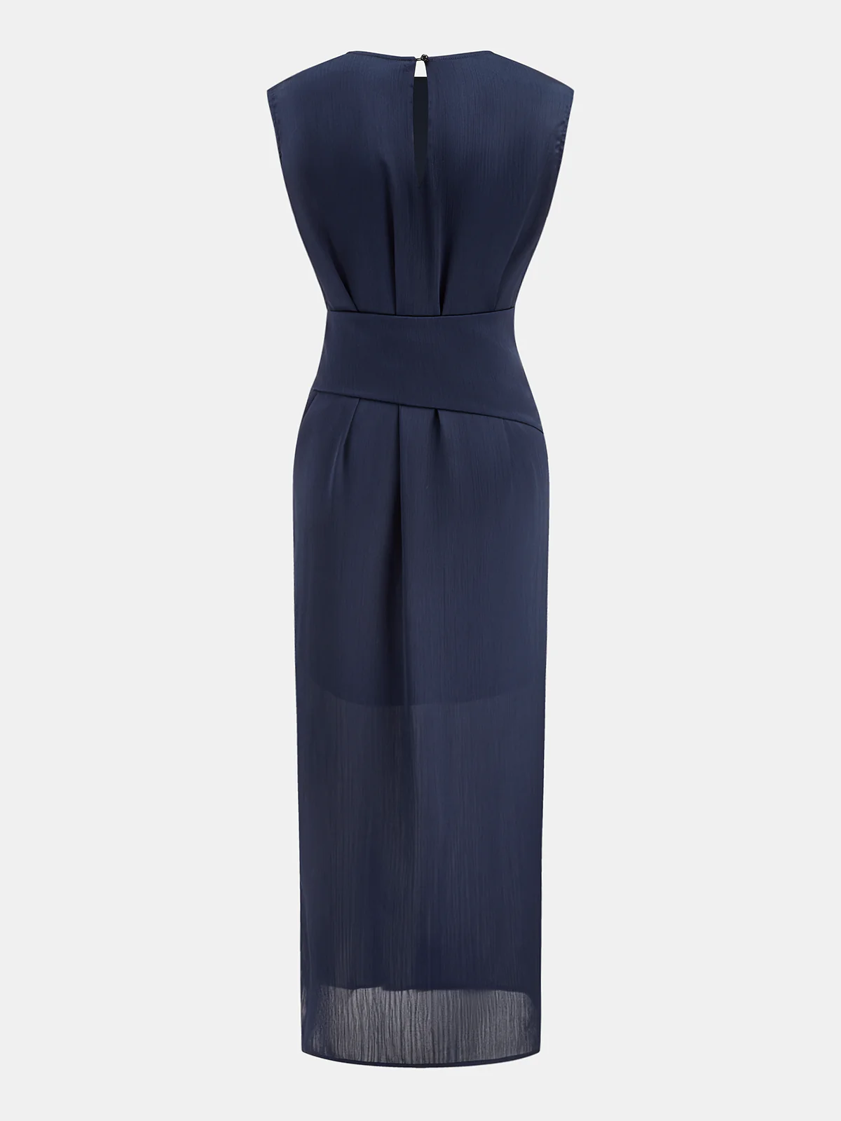 Belted Sleeveless Midi Dress - Wholesalesil