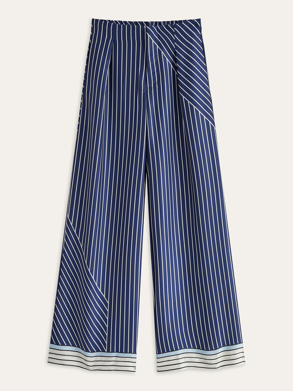 Asymmetrical Stripe Pants - Wholesalesil
