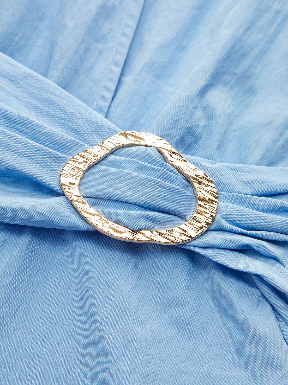 V-neck Collared Maxi Dress - Wholesalesil