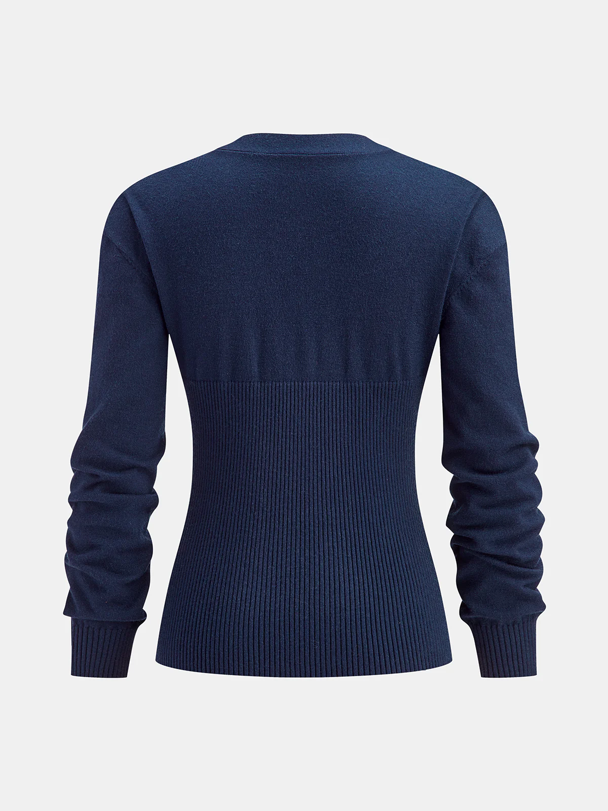 Hook-and-Eye Deep V-Neck Cardigan - Wholesalesil