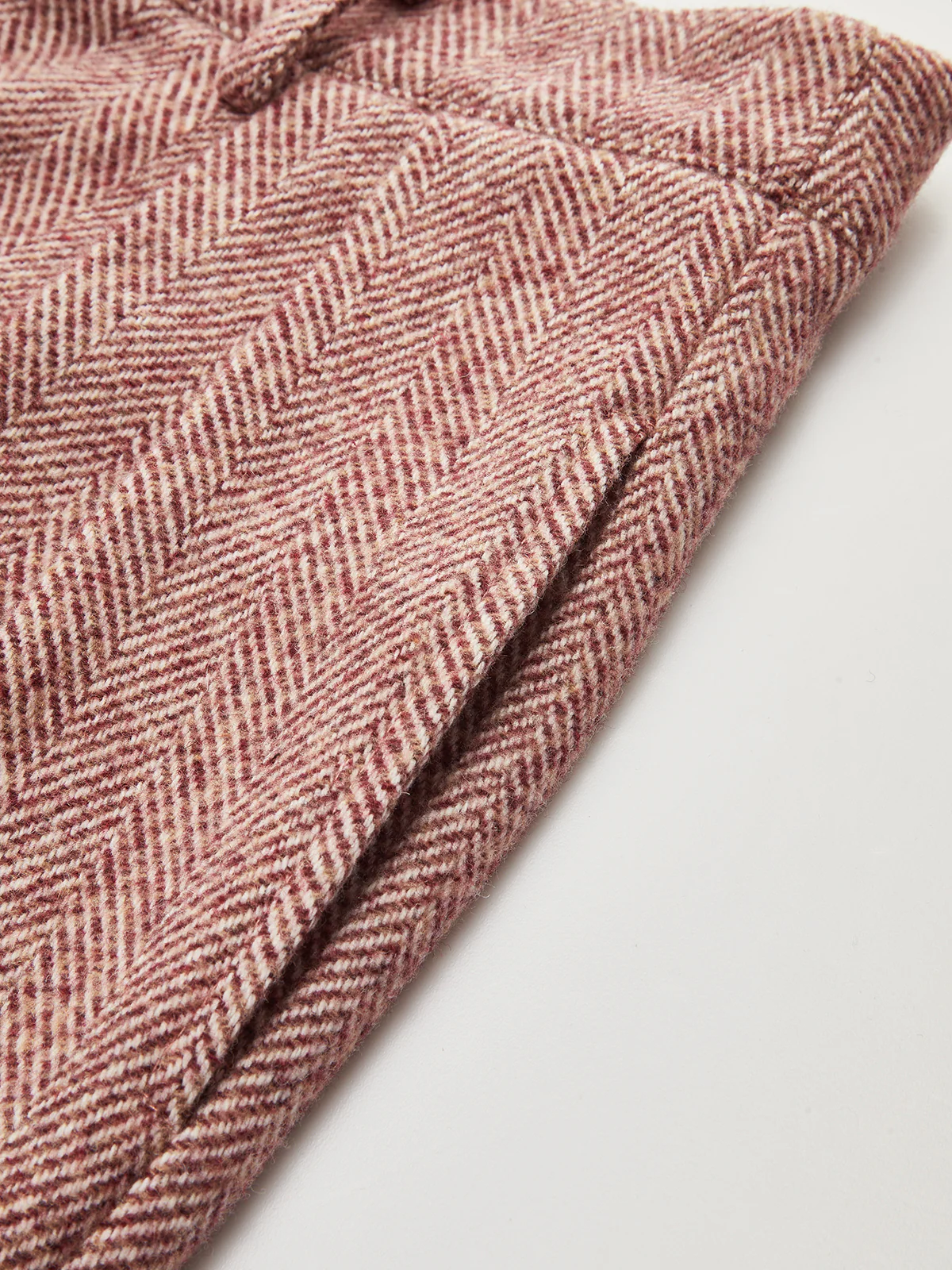 Herringbone Wool-Blend Wide-Leg Pants - Wholesalesil