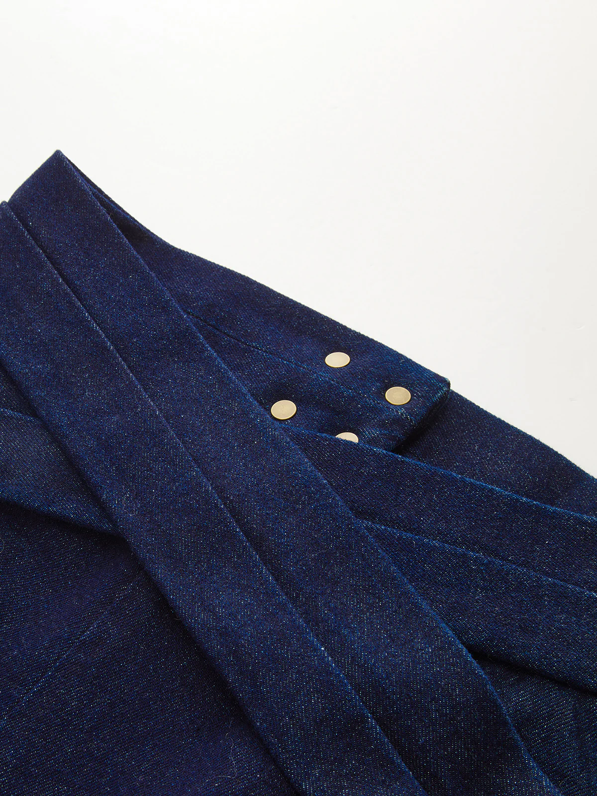 Cross-Over High-Waist Denim Wide-Leg Jeans - Wholesalesil