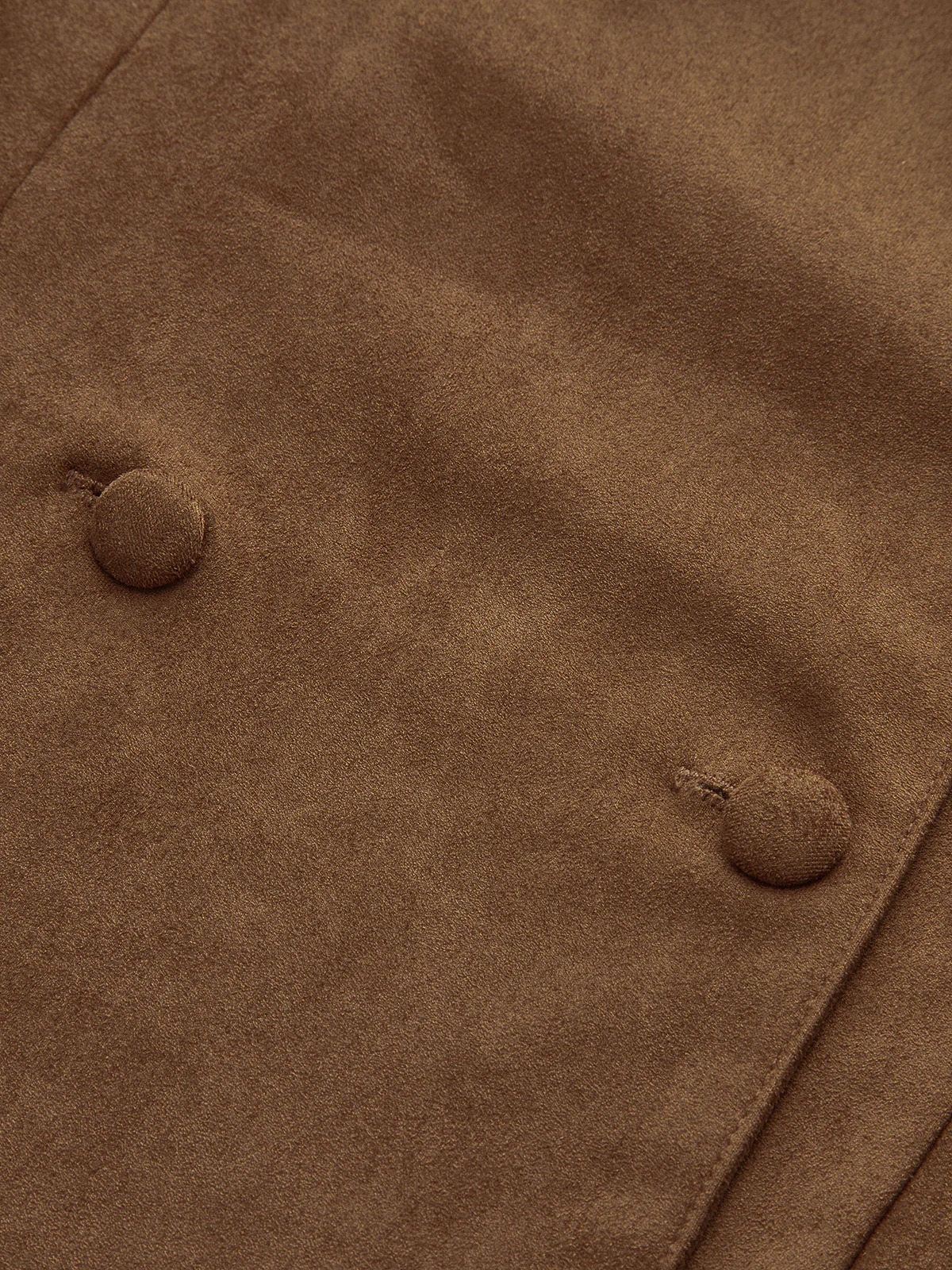 Suede Effect Belted Lapel Jacket - Wholesalesil