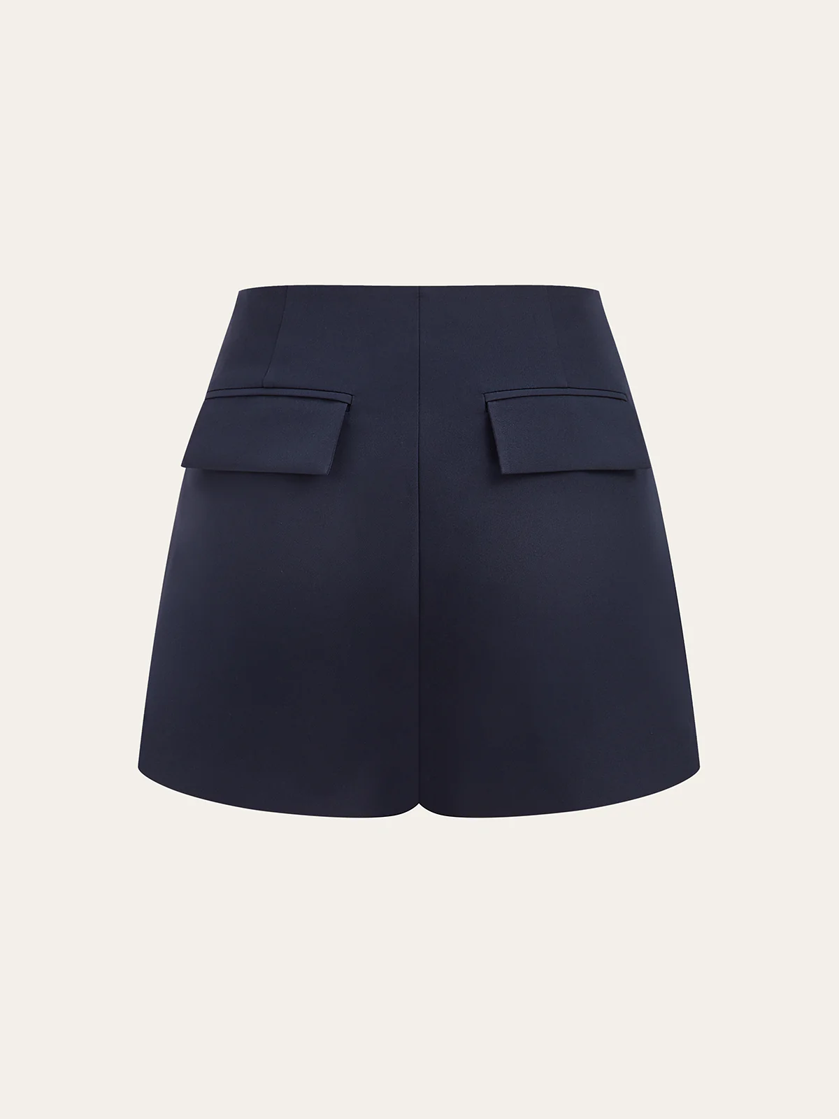 Metal Detail Asymmetric Skort - Wholesalesil