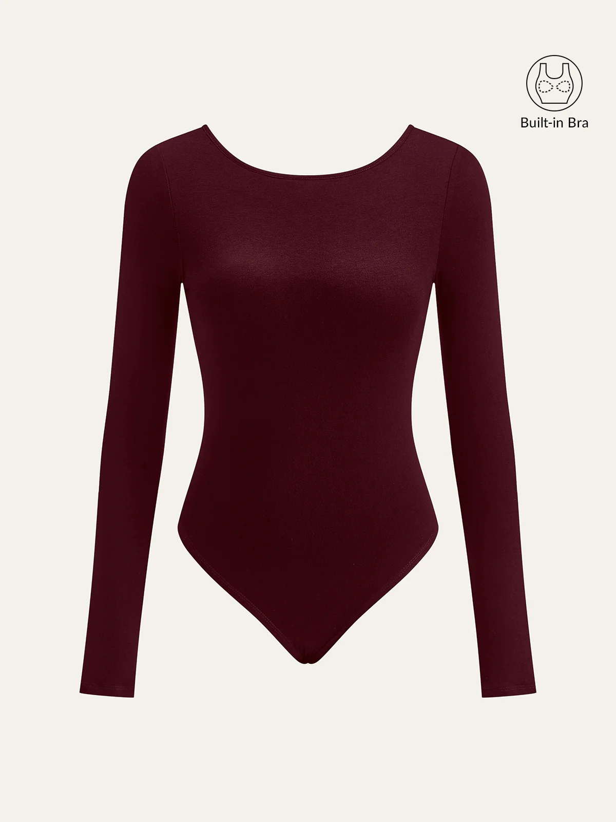 Bra-Free Long Sleeve Backless Bodysuit - Wholesalesil