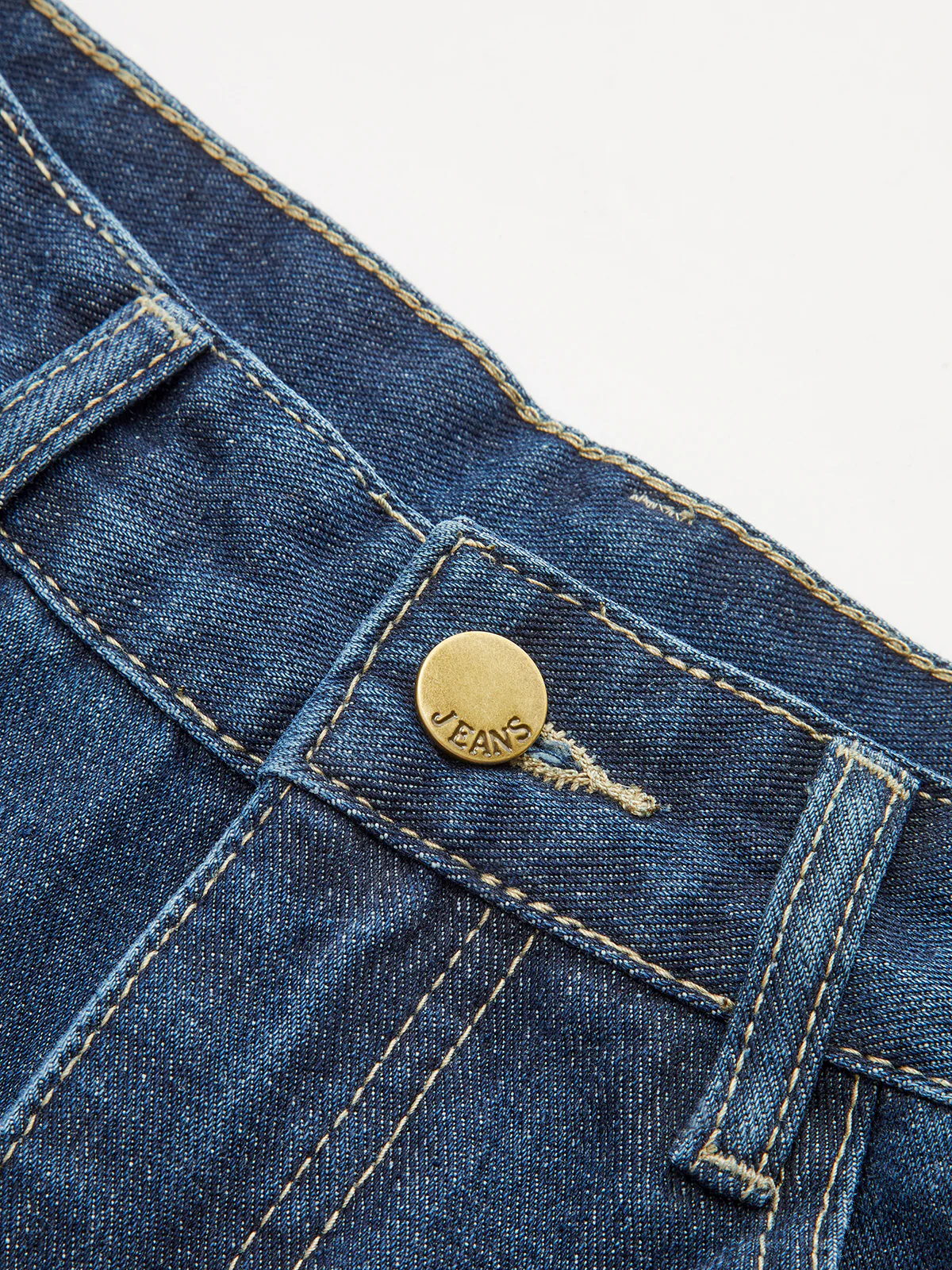 Mid-Waisted Wide-Leg Denim Pants - Wholesalesil