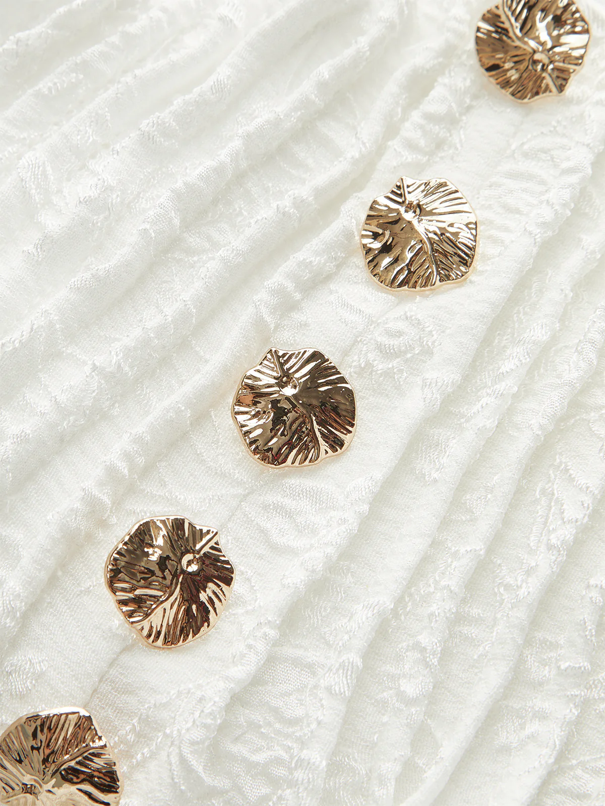 Textured Button Peplum Top - Wholesalesil