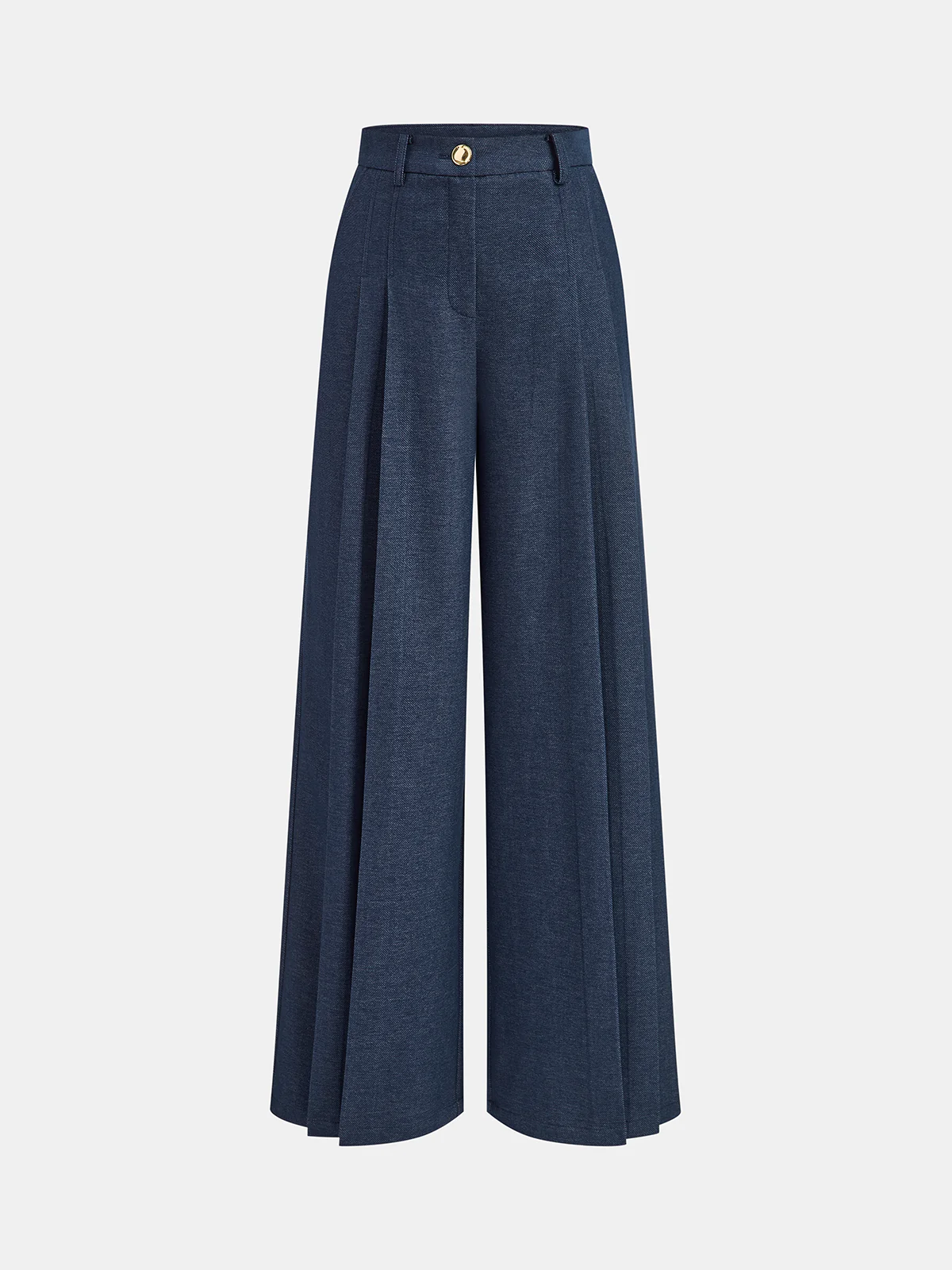Mid-Waisted Pleated Wide-Leg Pants - Wholesalesil