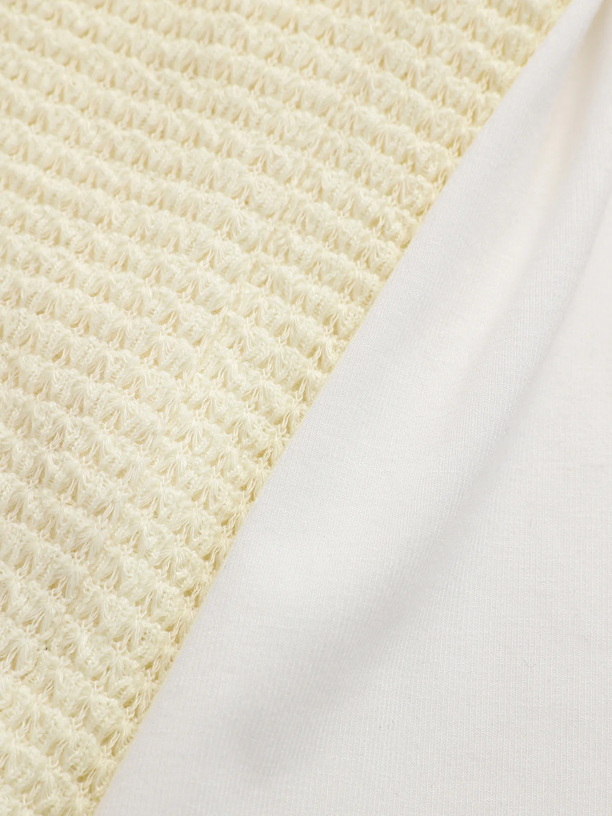 Color Block Waffle-Knit Top - Wholesalesil