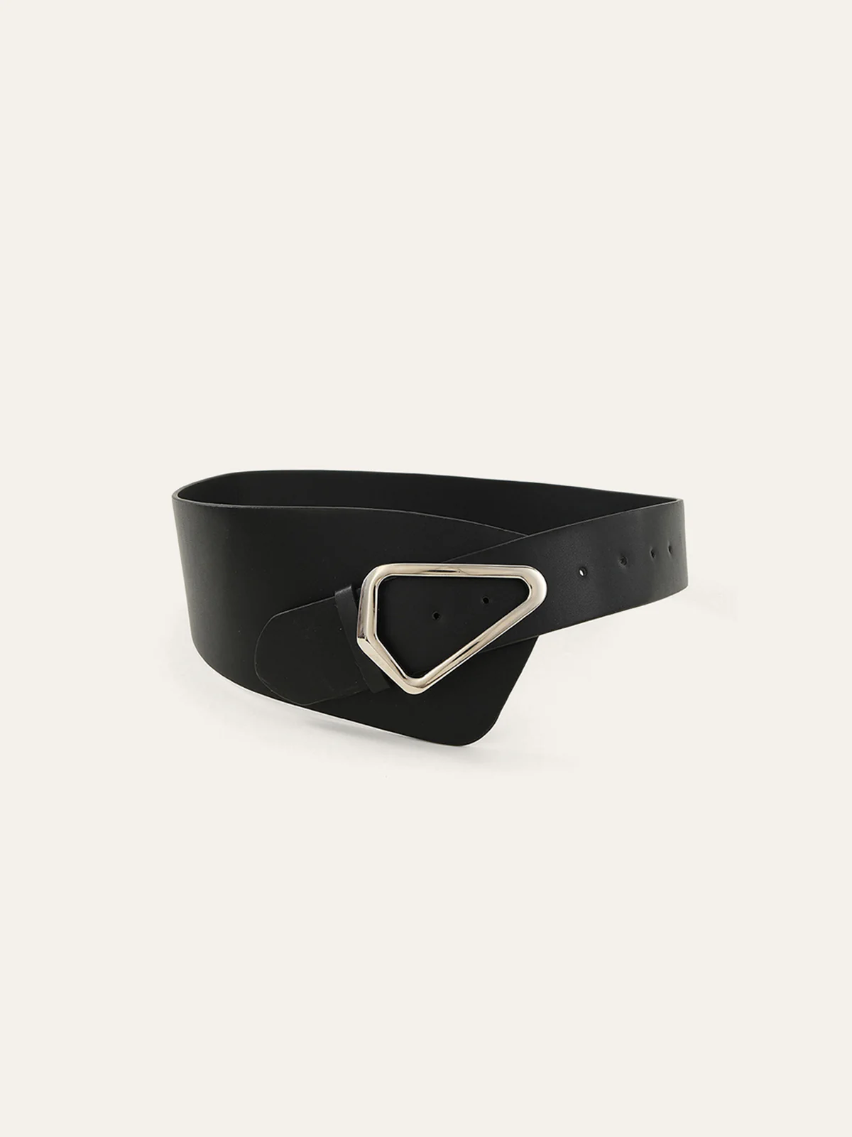 Triangle Buckle Irregular Wide Belt - Wholesalesil