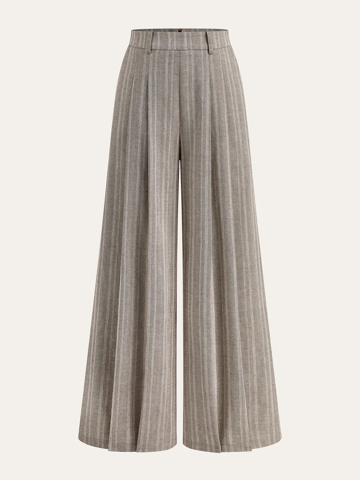 Linen Blend Wide-Leg Pants - Wholesalesil
