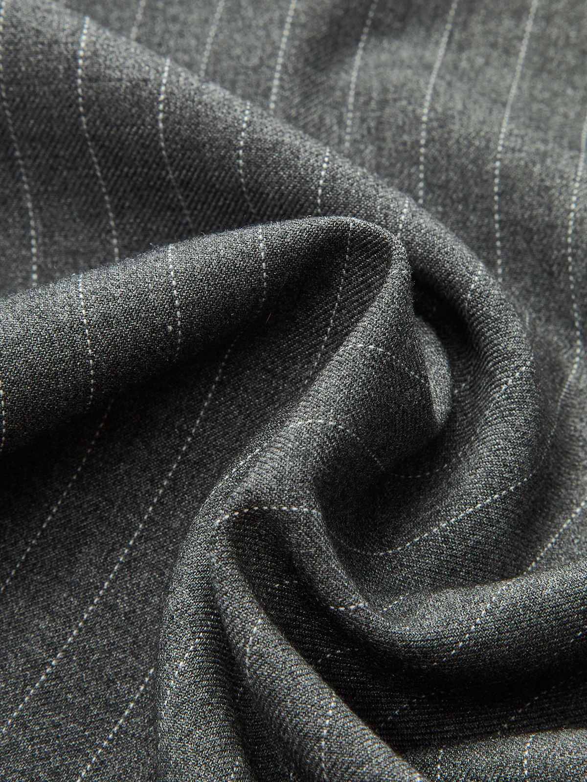 Contrast Ruffle Waistband Pinstripe Pants - Wholesalesil