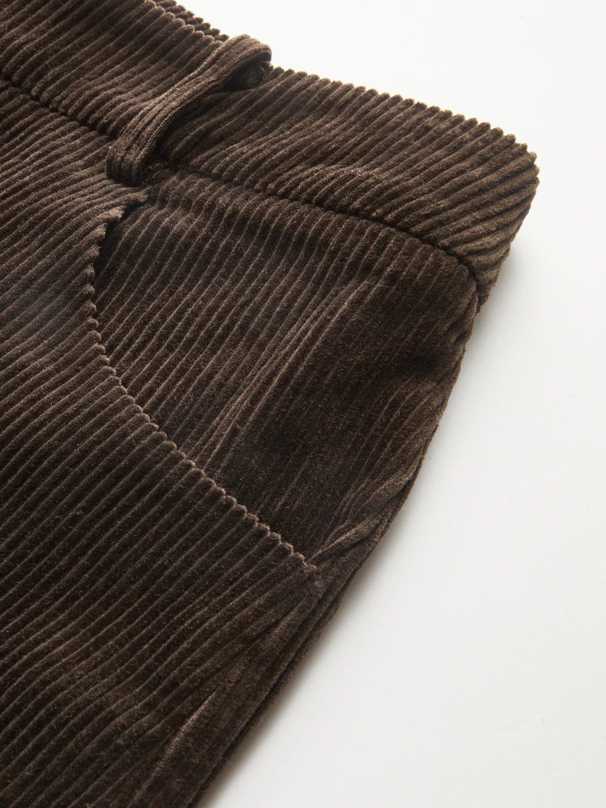 Mid-Waist Corduroy Straight-Leg Pants - Wholesalesil