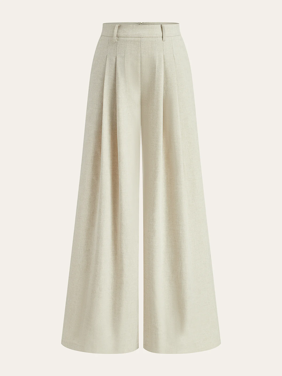 Linen Blend Wide-Leg Pants - Wholesalesil