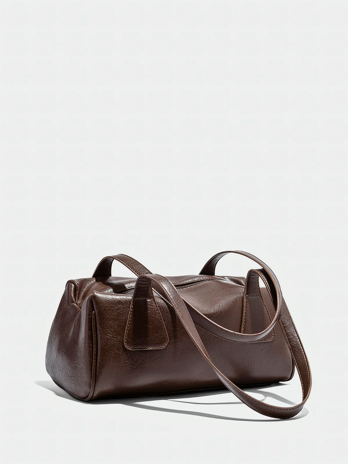 Double Handle Vintage Baguette Bag - Wholesalesil