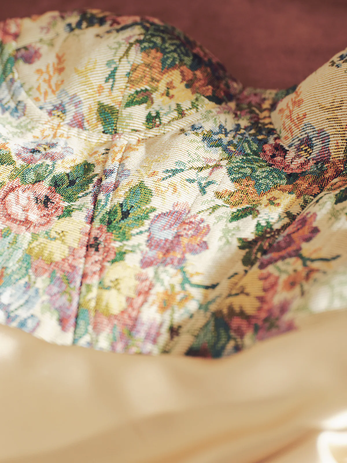 Satin Skirt Panel Floral Corset Maxi Dress - Wholesalesil