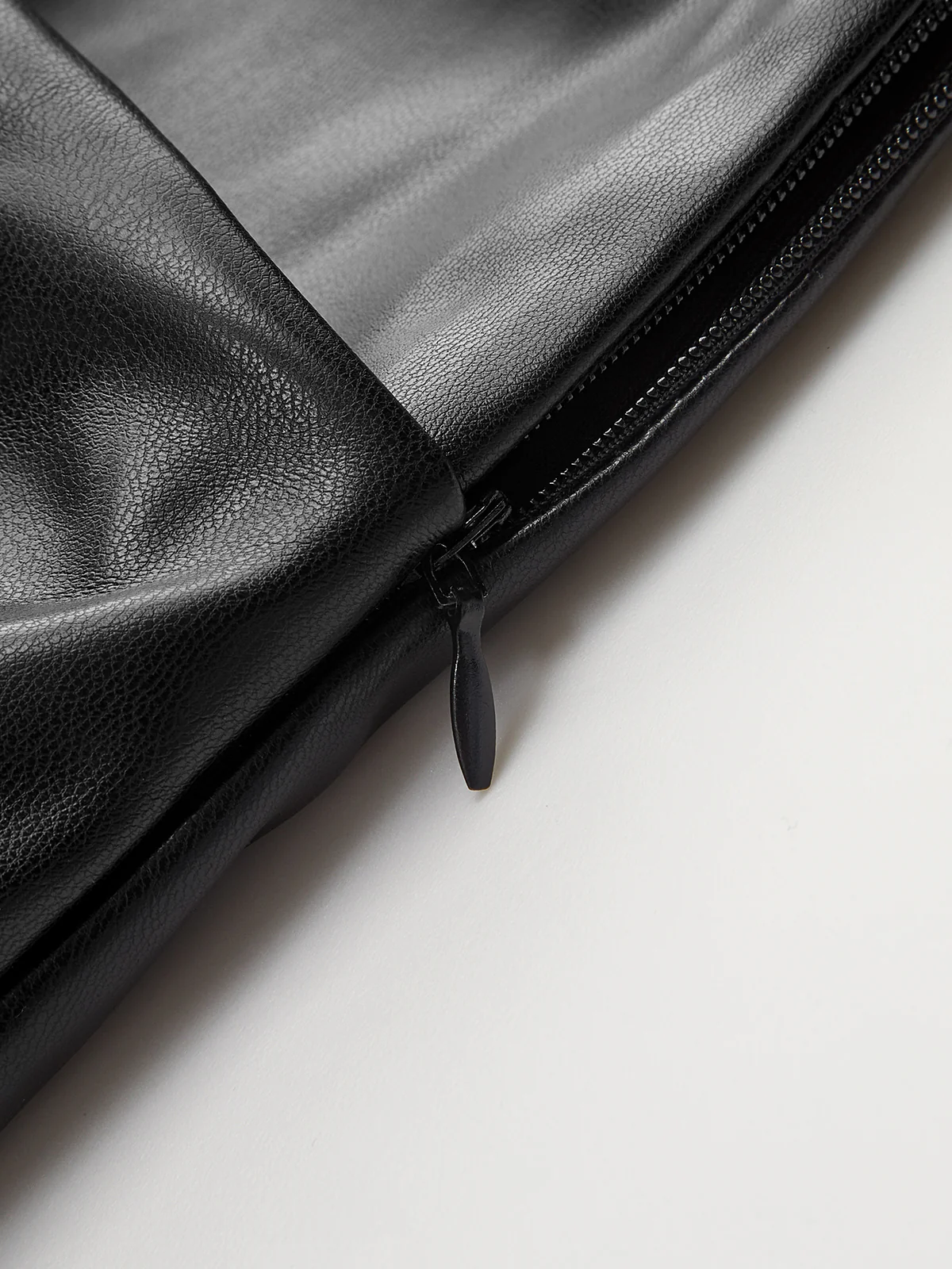 Faux Leather Panel Mock Neck Sleeveless Dress - Wholesalesil