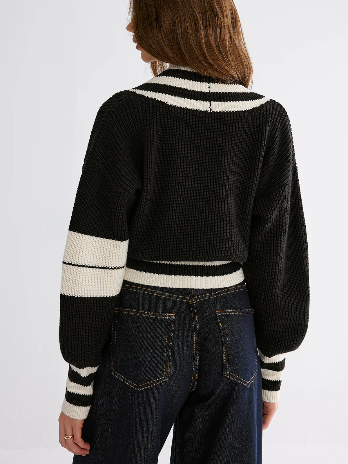 Striped Casual Knitted Sweater - Wholesalesil