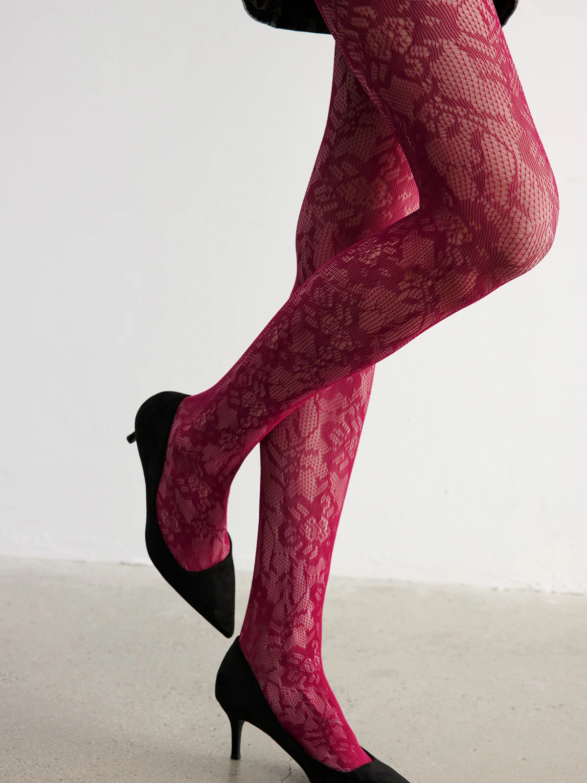 Floral Lace Tights - Wholesalesil
