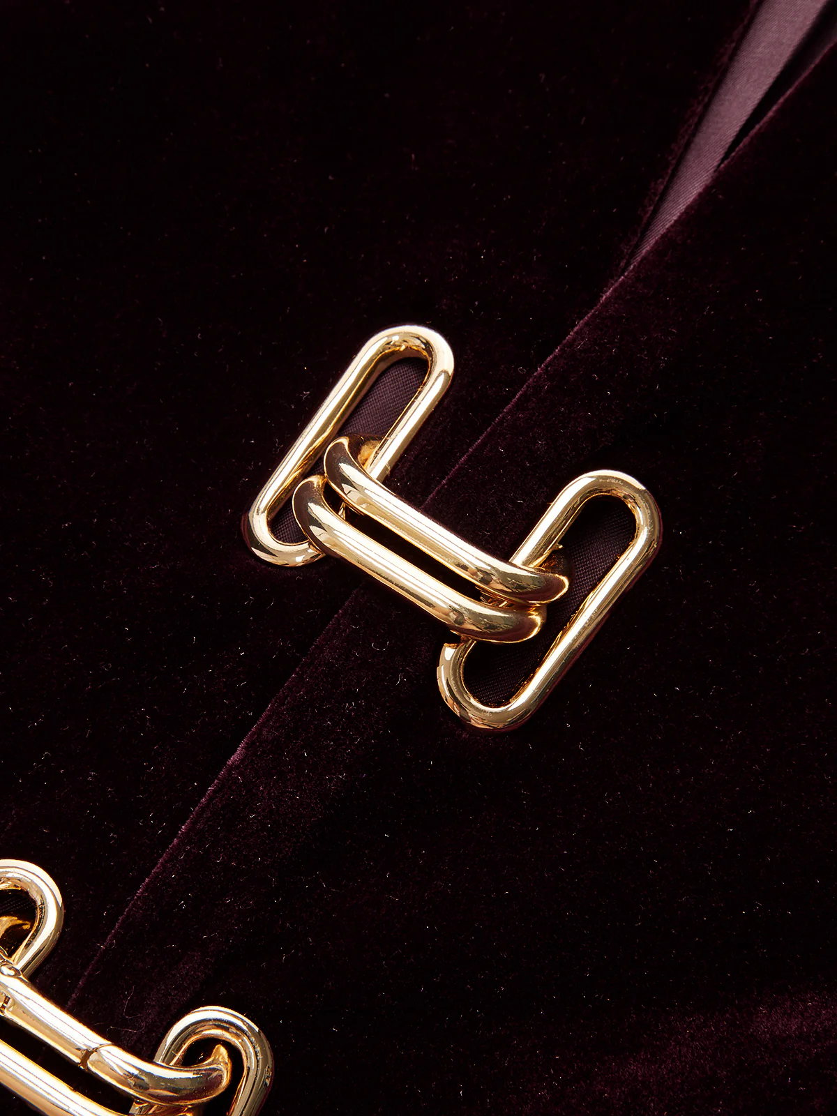 Metal Buckle Corduroy Stand Collar Jacket - Wholesalesil