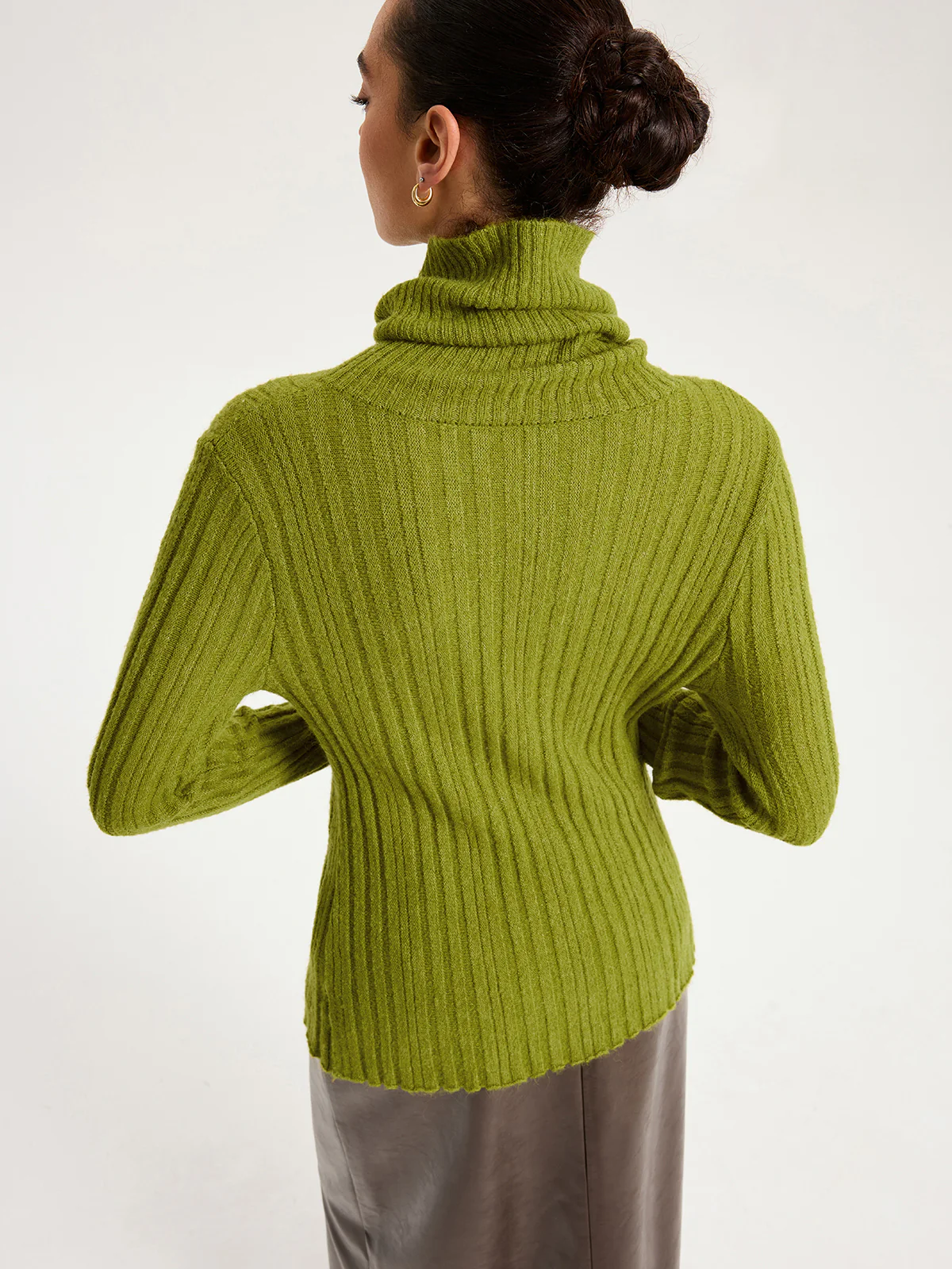 Shawl Collar Wool-Blend Ribbed Cardigan - Wholesalesil