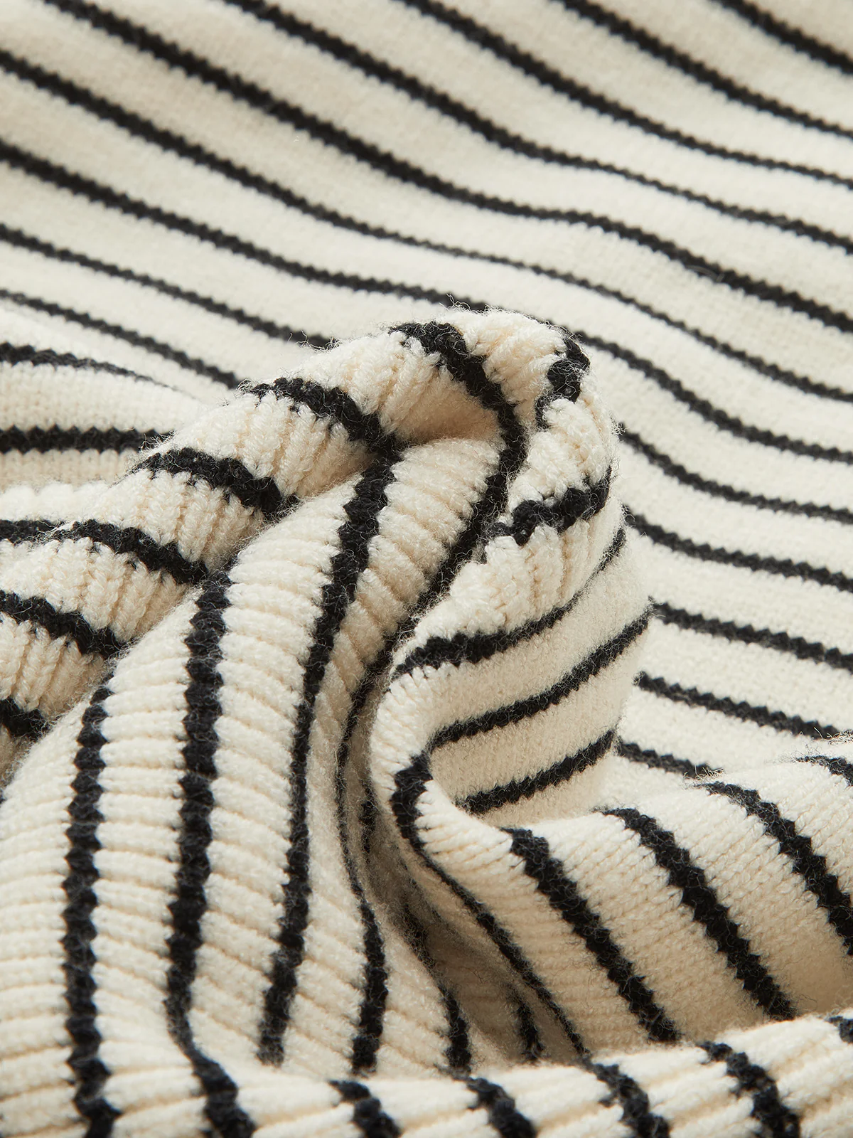 Slit Hem Off-Shoulder Striped Sweater - Wholesalesil